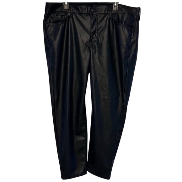 Torrid Womens Black Faux Leather Pants Size 18 Regular - Picture 2 of 12